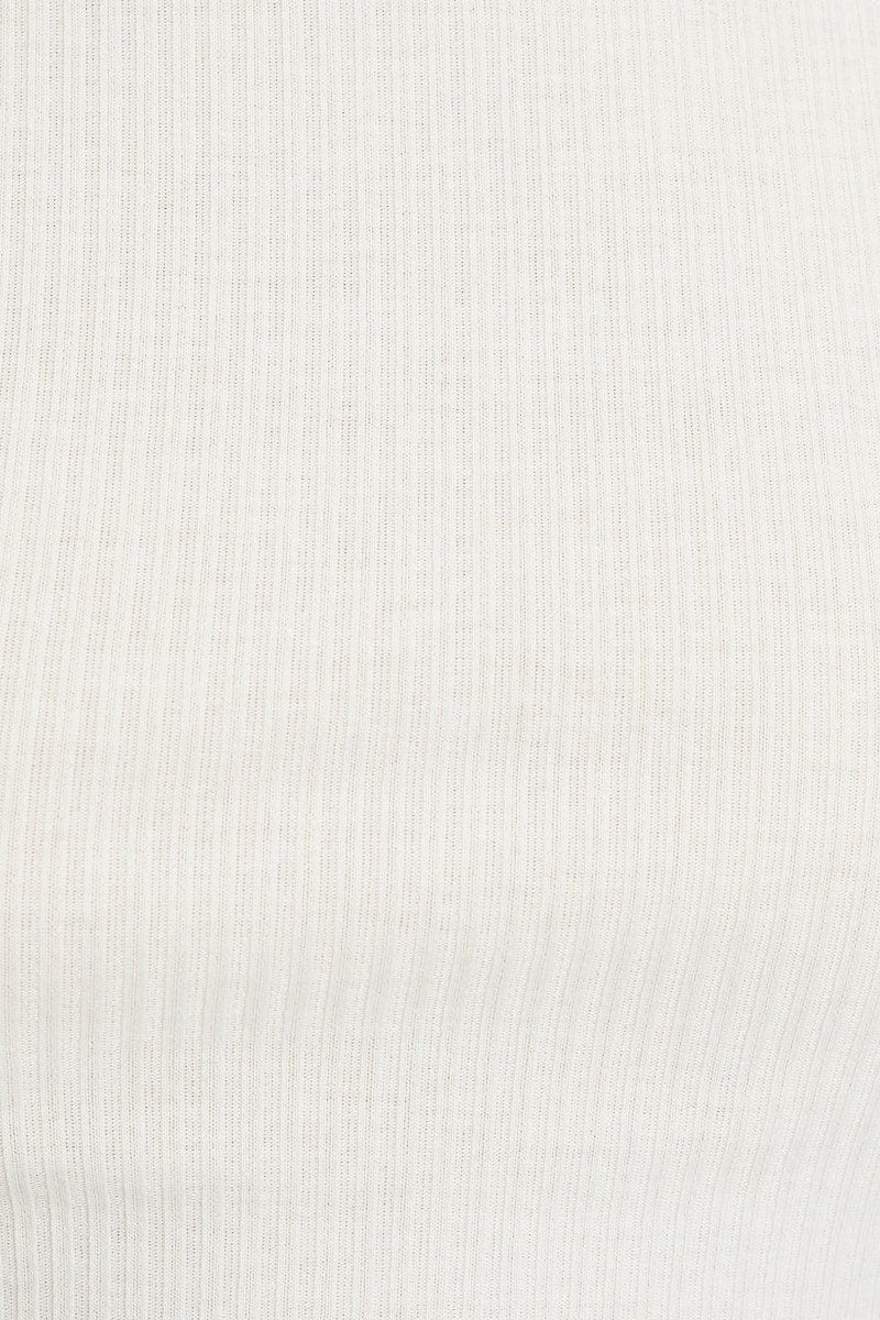 White Lace Up Backless Crop Tee - Image 6
