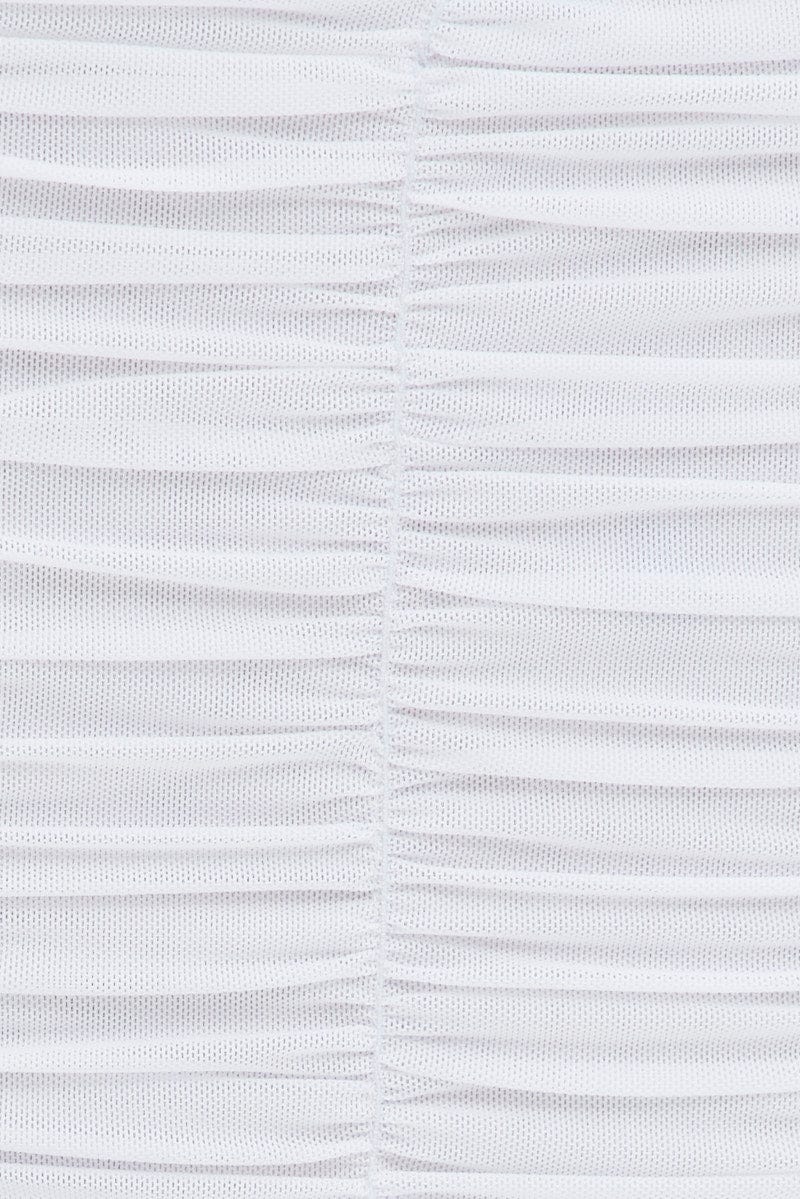 White Lace Up Top Sleeveless Mesh - Image 6