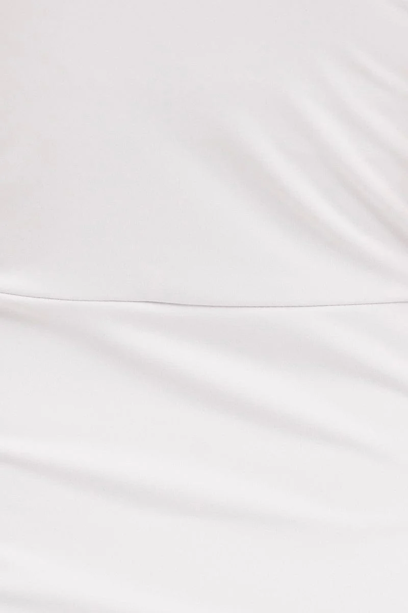 White Mini Dress Round Neck Activewear - Image 6