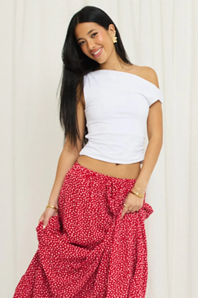 White Off Shoulder Top