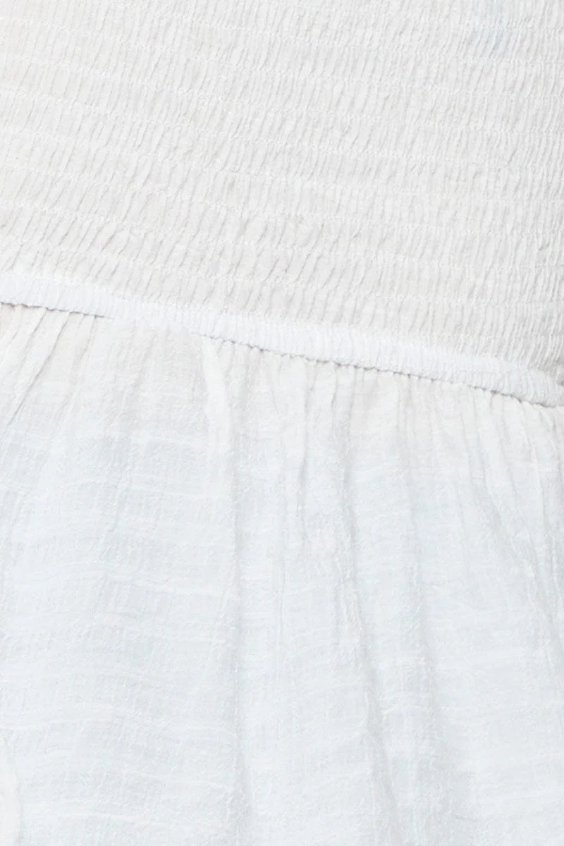 White Peplum Top Short Sleeve - Image 6