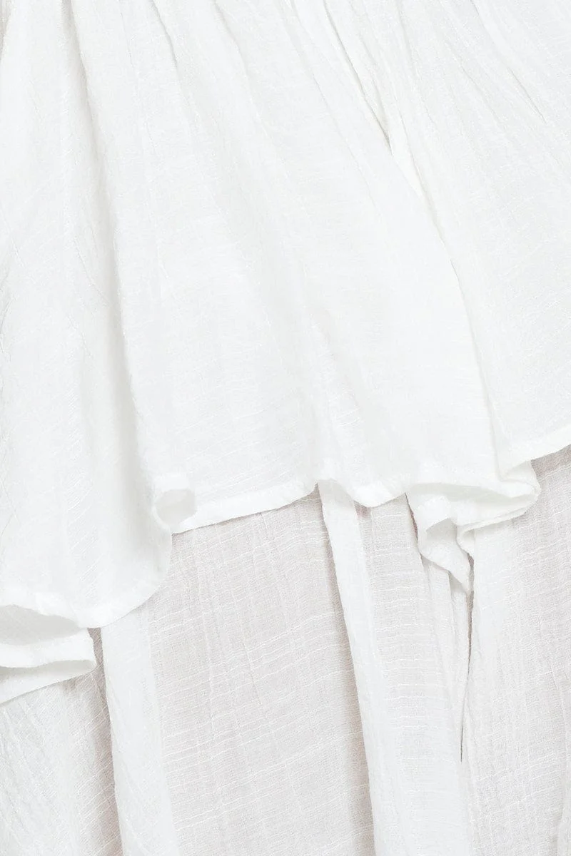 White Playsuit Cowl Neck - Image 6