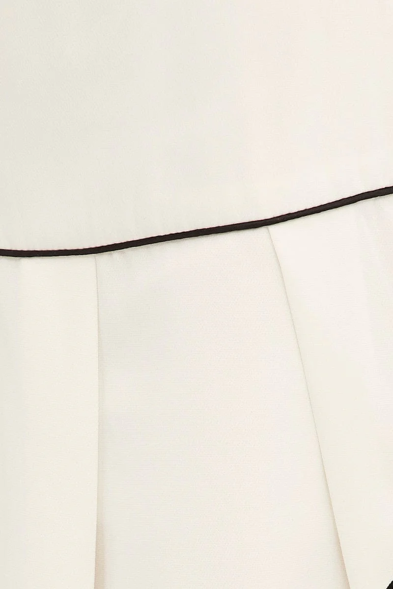 White Pleated Tennis Mini Skort Skirt - Image 6