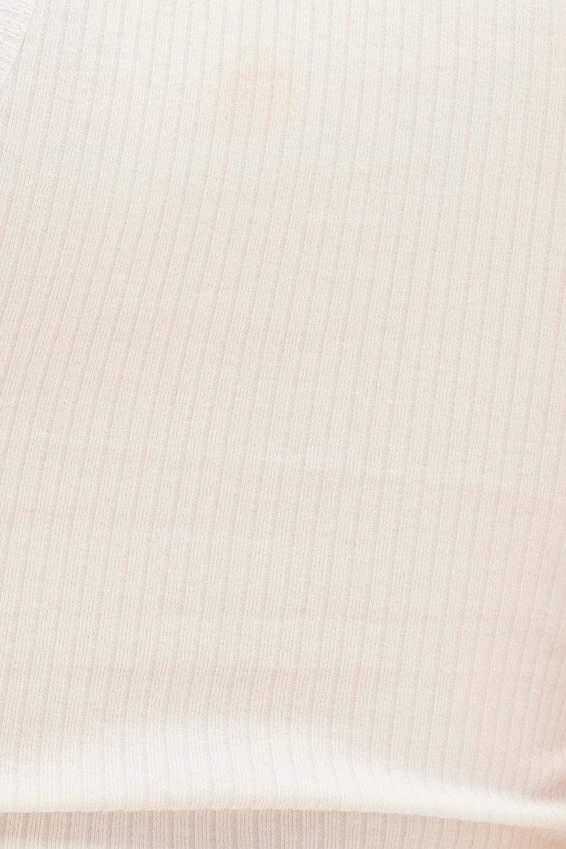 White Prea Scoop Neck Crop Rib Sleeveless Tank - Image 6