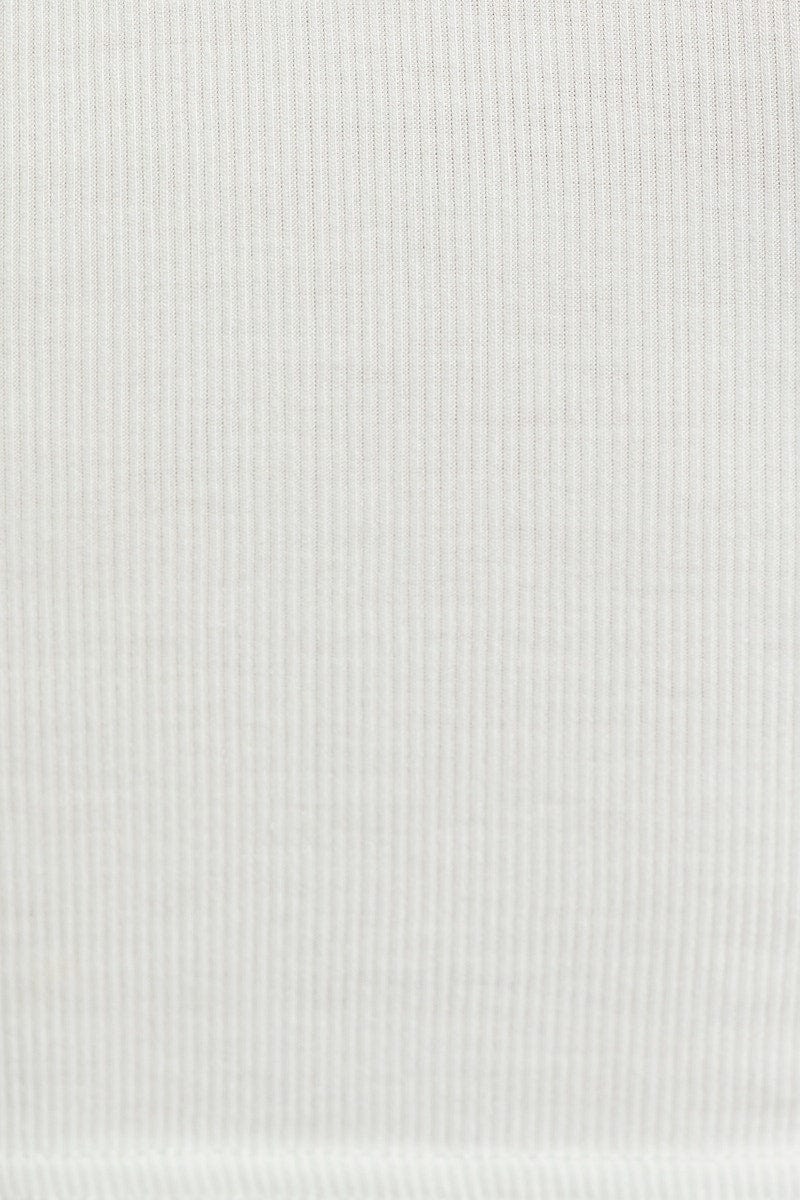 White Rib One Shoulder Top - Image 6