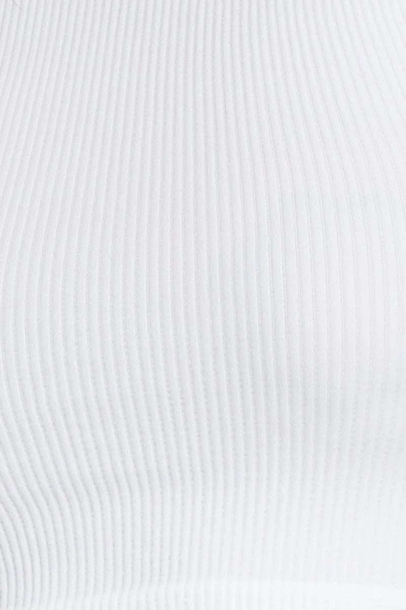 White Rib Top Seamless Crop - Image 6
