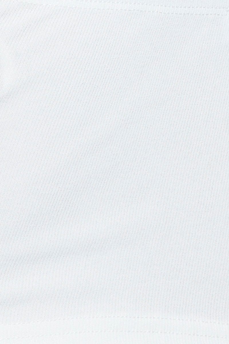 White Ring Detail Top Crop Halter Neck - Image 6