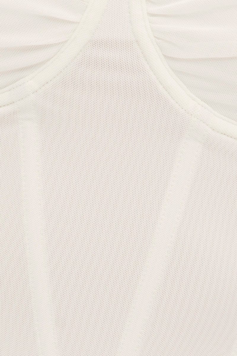 White Ruched Corset Top - Image 6