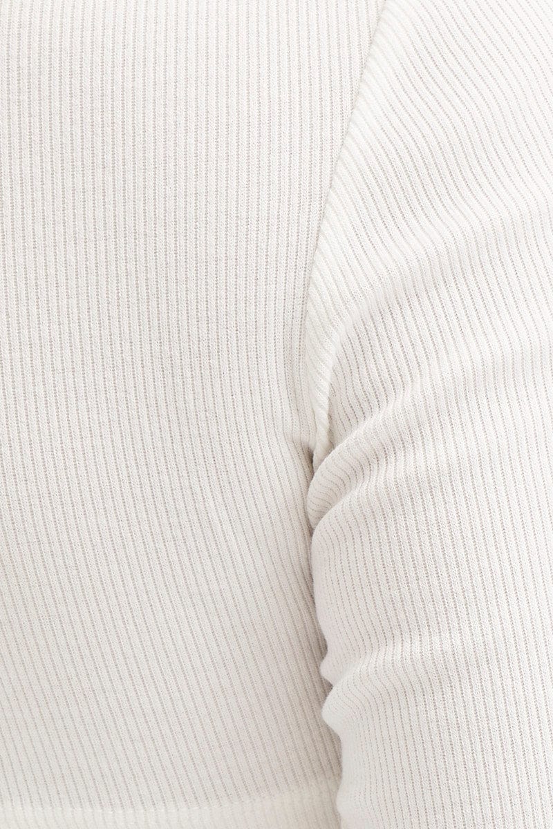 White Scarf Top Ribbed - Image 6