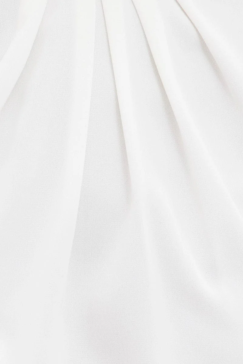 White Short Sleeves Work Top - Image 6