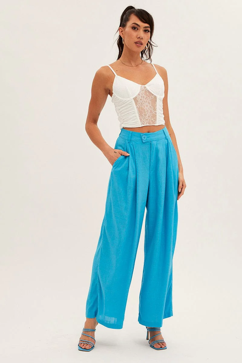 White Singlet Sleeveless Sweetheart Crop Lace - Image 2