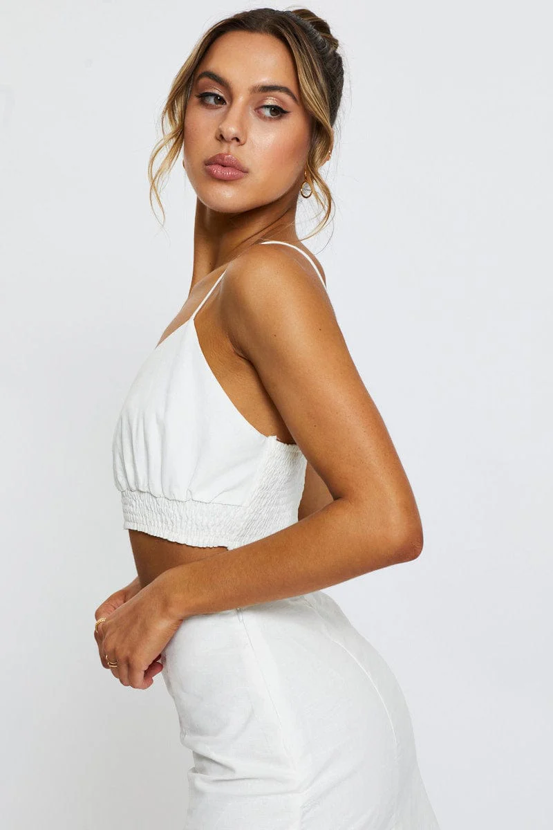 White Singlet Top Crop - Image 4
