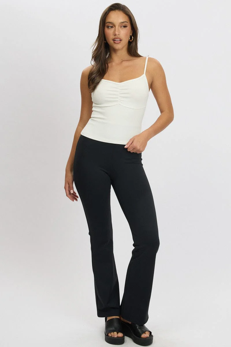 White Singlet Top Round Neck - Image 2
