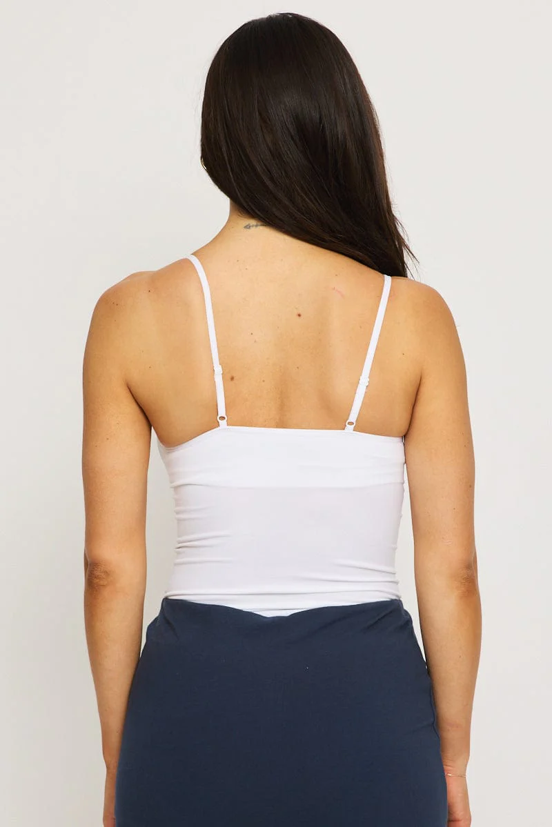White Singlet Top Seamless - Image 5