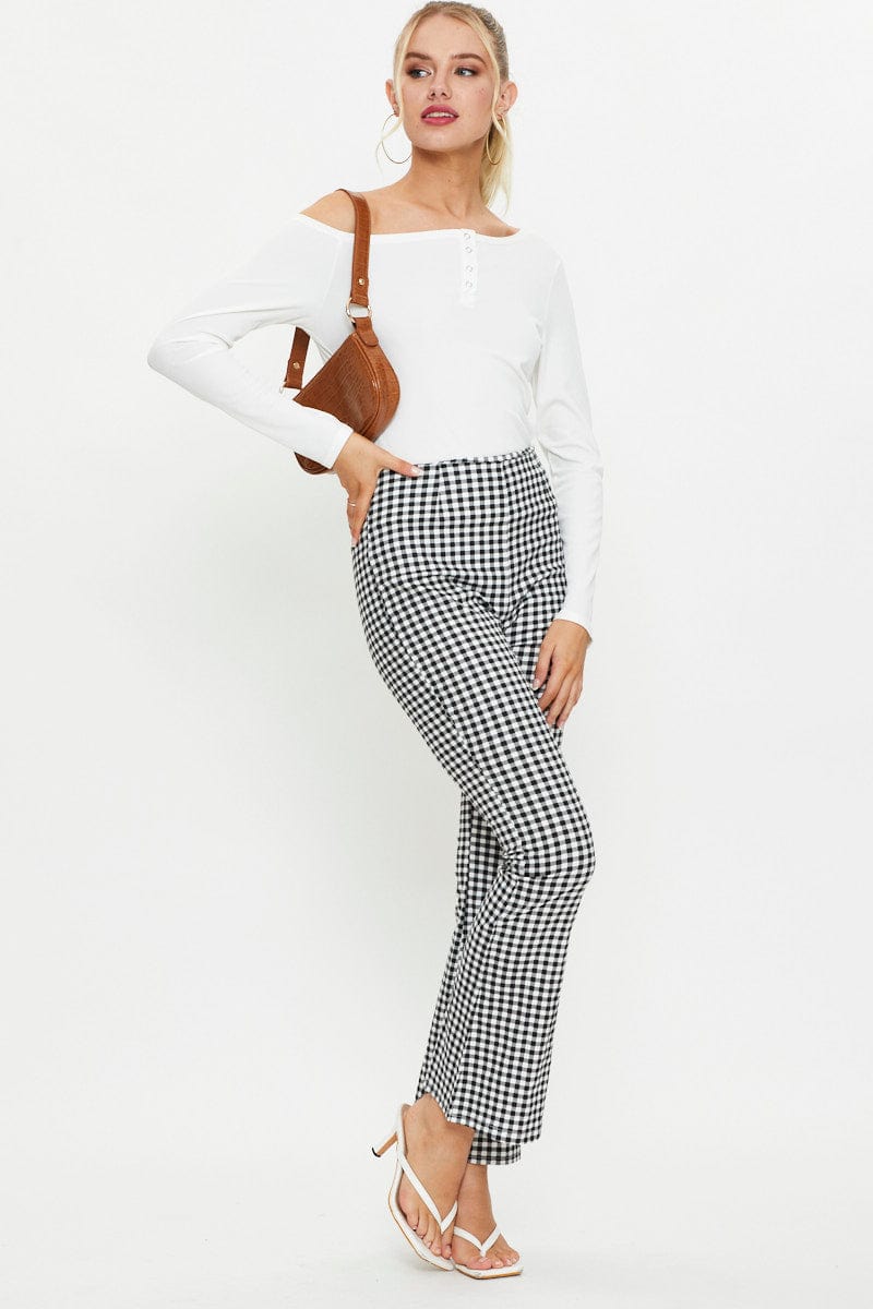 White Snap Button Off Shoulder Knit - Image 3