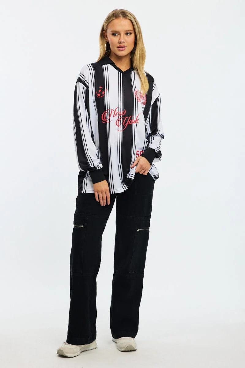 White Sport Tee Long Sleeve - Image 2