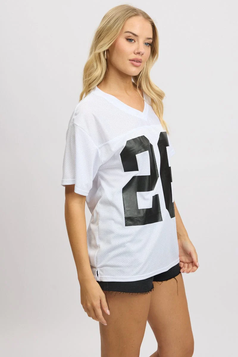 White Sport Tee Short Sleeve - Image 4