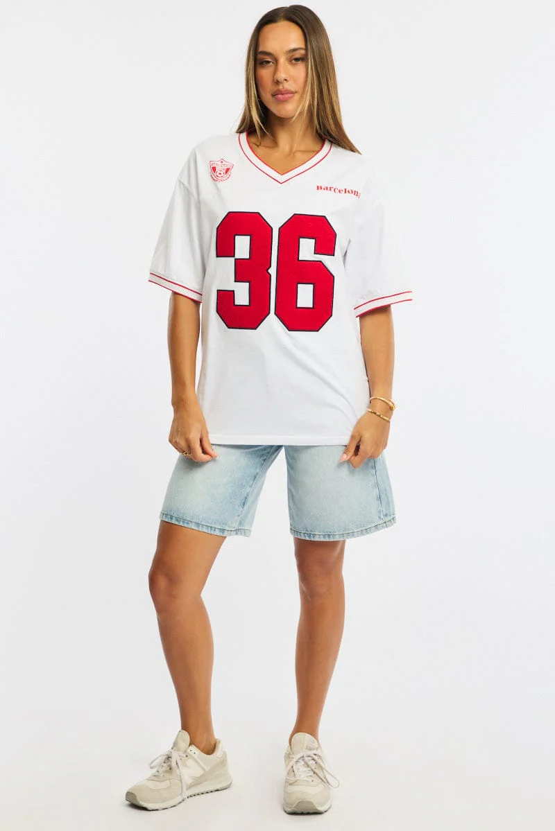White Sport Tee Short Sleeve - Image 3
