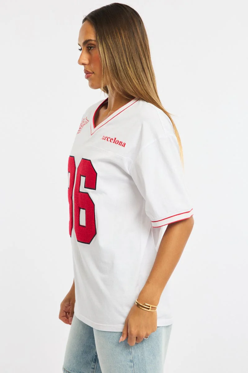 White Sport Tee Short Sleeve - Image 4