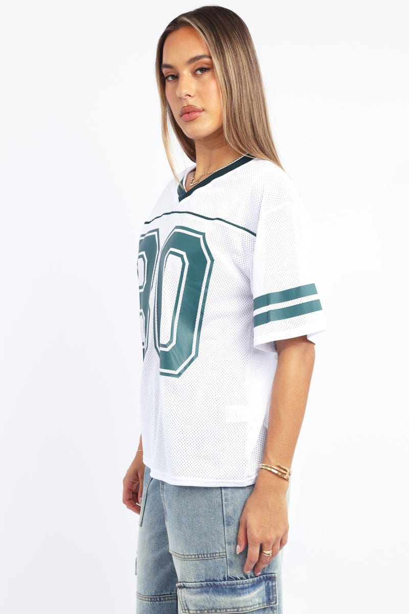 White Sport Tee Short Sleeve - Image 4
