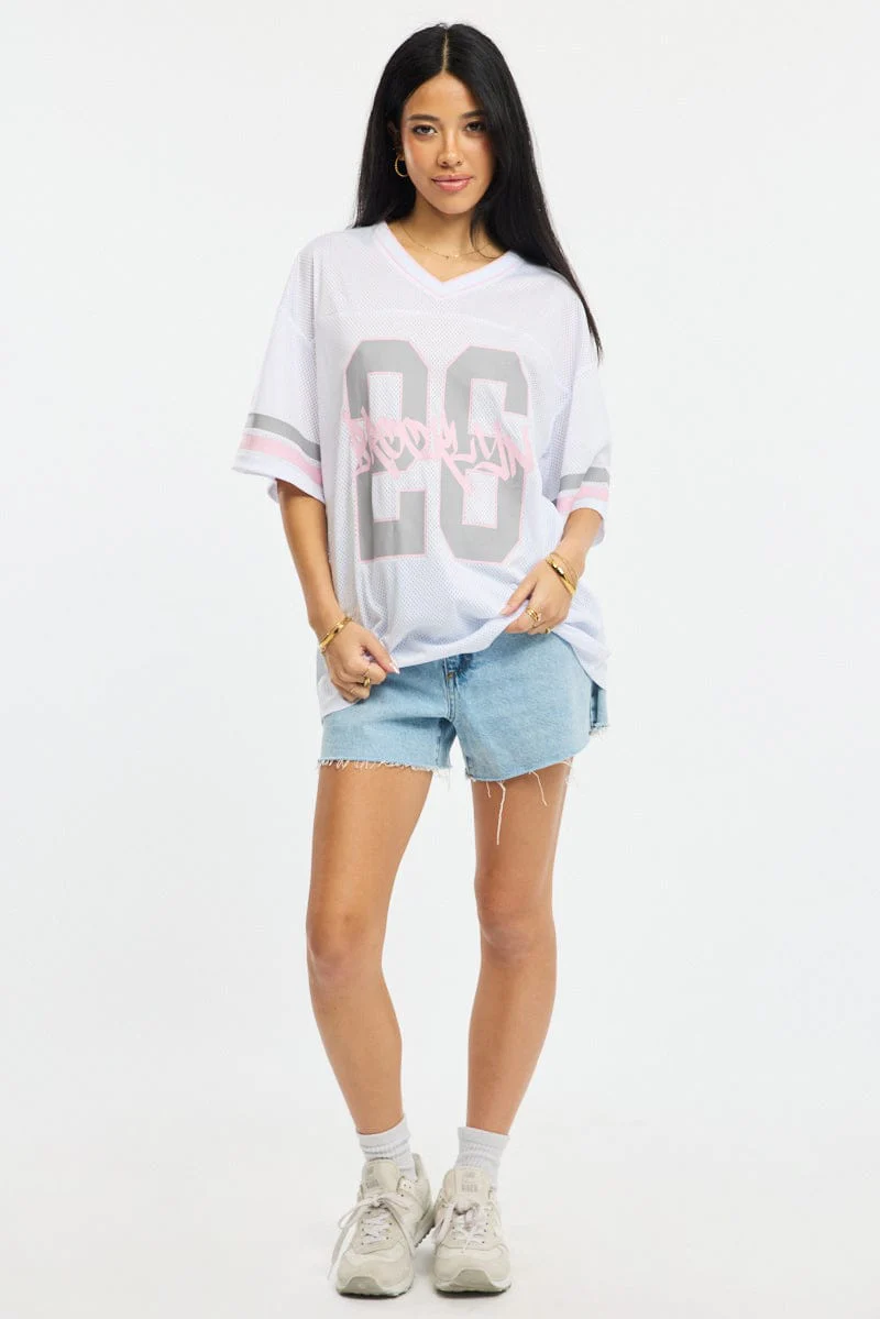 White Sport Tee Short Sleeve - Image 2
