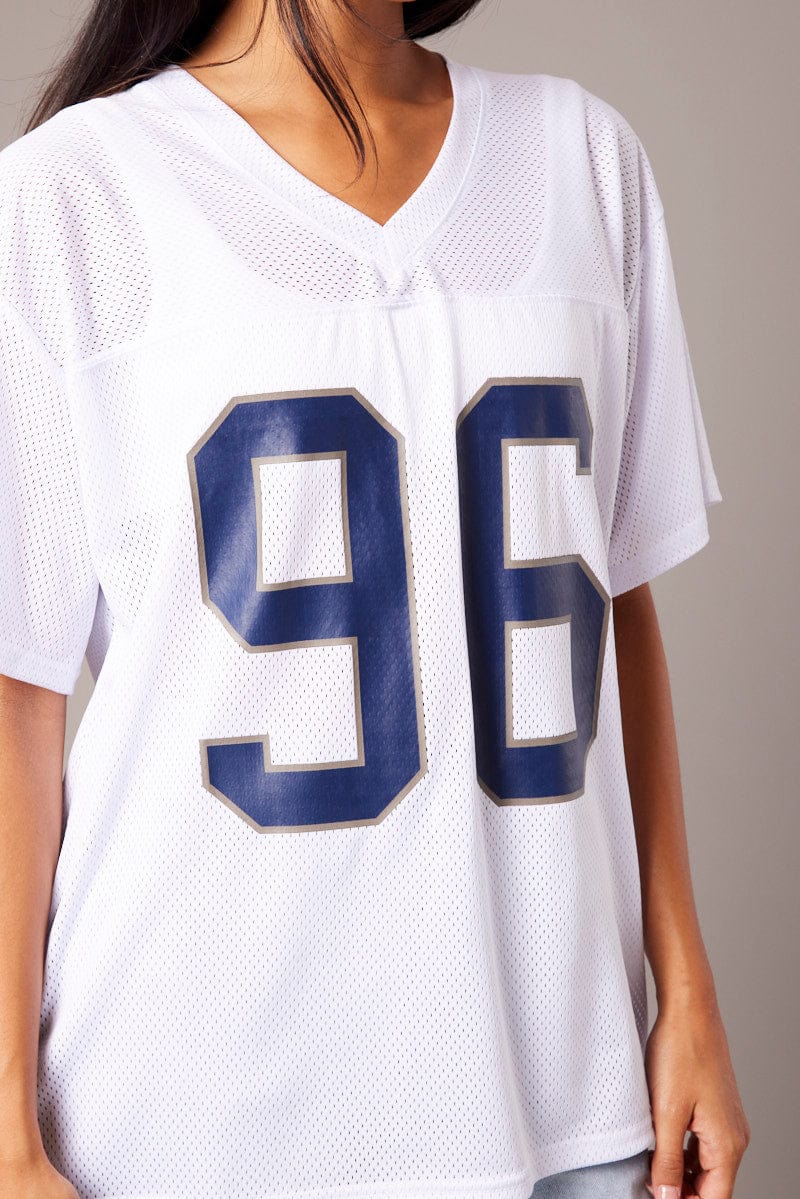 White Sports Tee Short Sleeve - Image 6
