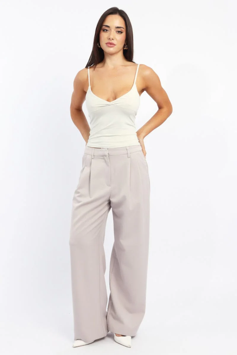 White Supersoft Cami Top Cross Over - Image 2