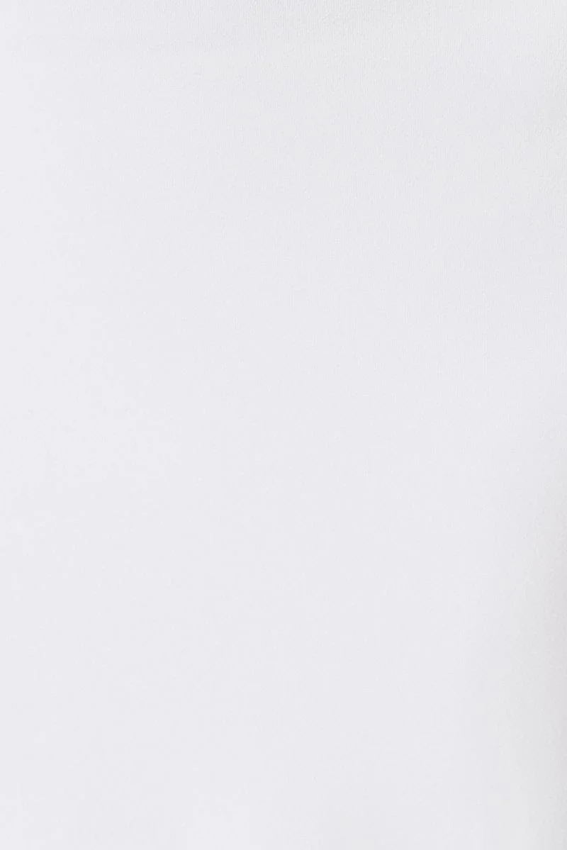 White Supersoft Maxi Skirt Side Split - Image 6