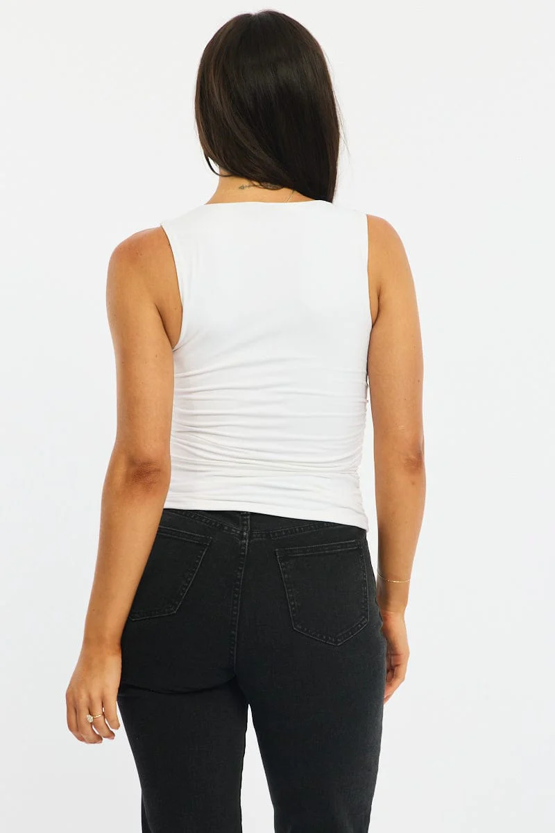 White Supersoft Tank Sleeveless - Image 5