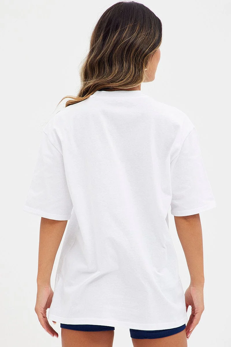 White T Shirt Short Sleeve Crew Neck Berkeley Basketball - Image 5