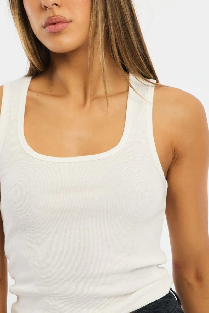 White Tank Sleeveless - Image 5