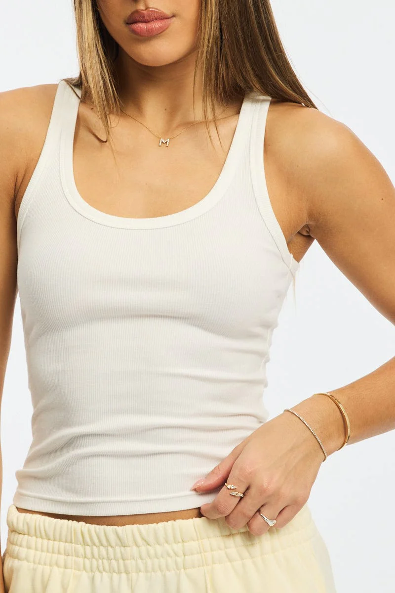 White Tank Sleeveless - Image 5