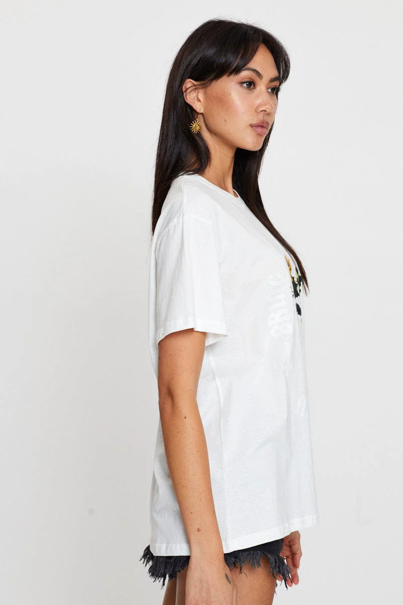 White Vintage T Shirt Boyfriend - Image 4