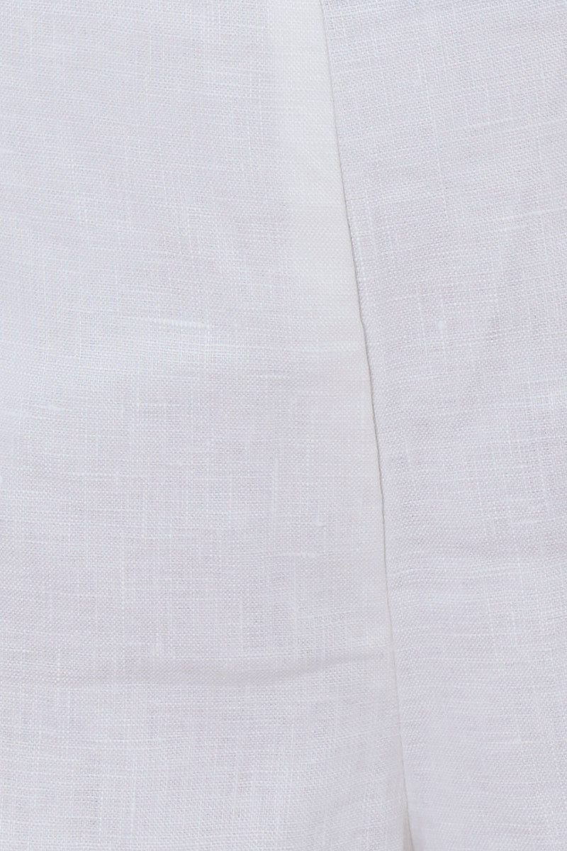 White Wide Leg Pants High Waist - Image 6