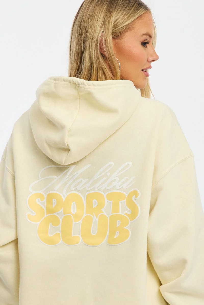 Yellow Graphic Hoodie Long Sleeve - Image 5