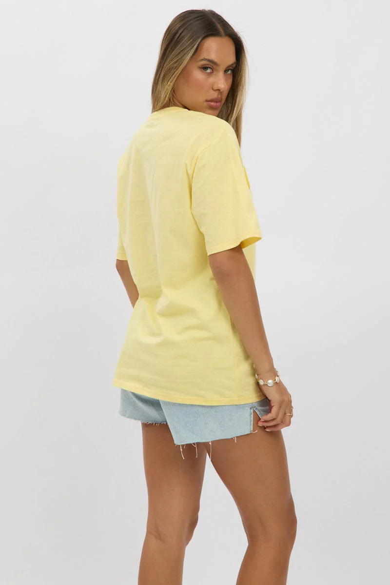 Yellow Graphic Tee Short Sleeve - Image 5