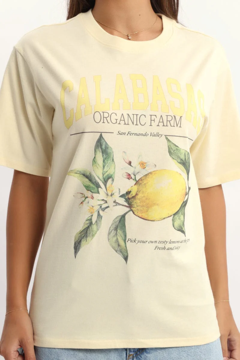 Yellow Graphic Tee Short Sleeve - Image 5