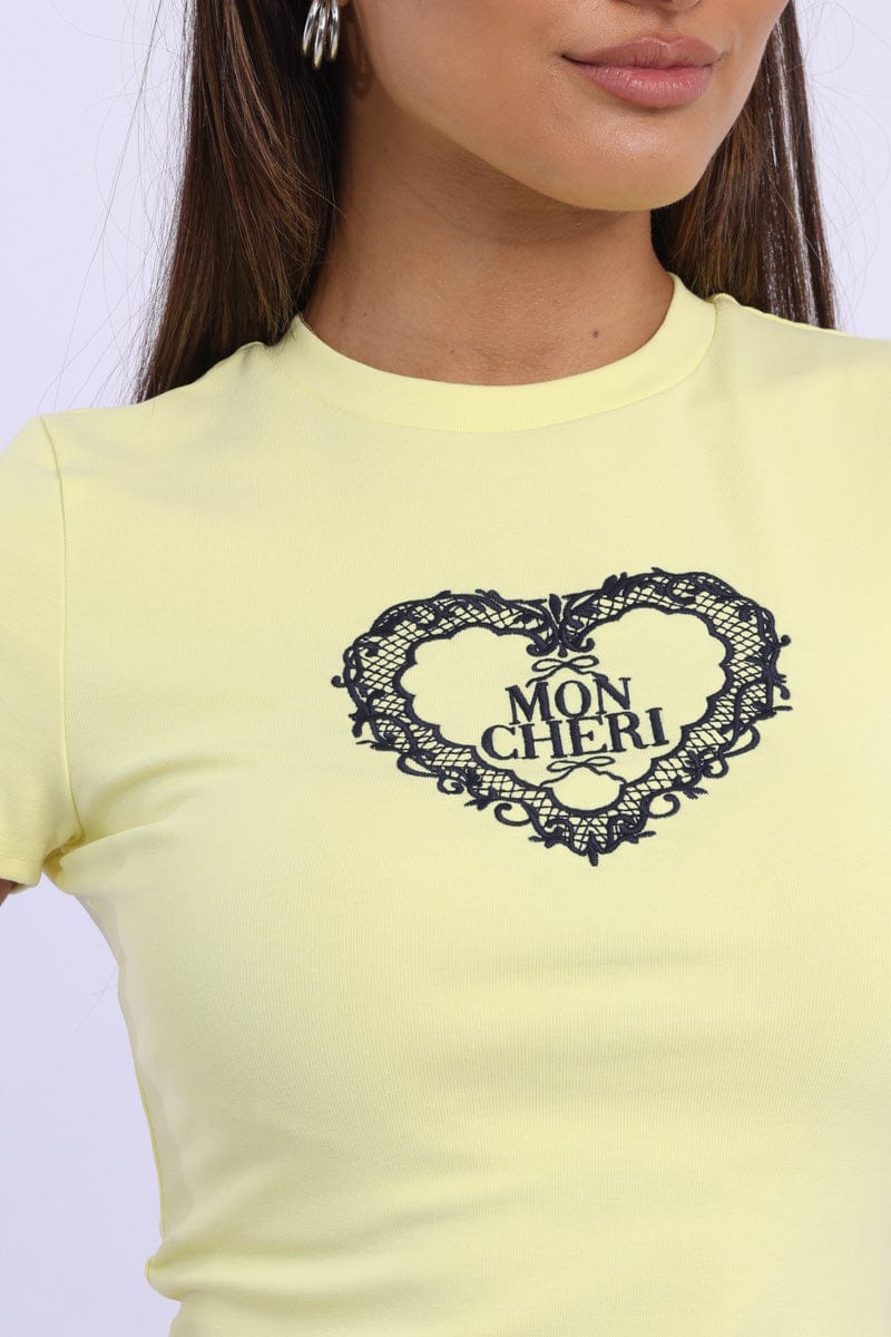 Yellow Graphic Tee Short Sleeve - Image 5