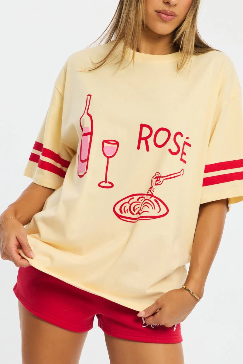 Yellow Graphic Tee Short Sleeve - Image 5