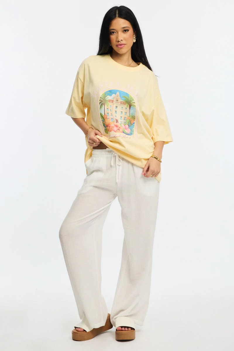 Yellow Graphic Tee Short Sleeve - Image 2