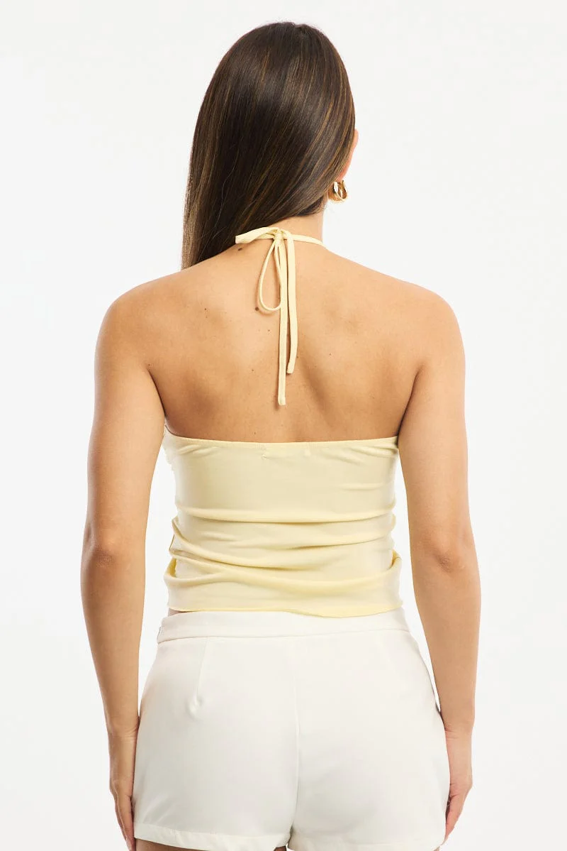 Yellow Halter Top Sleeveless - Image 4