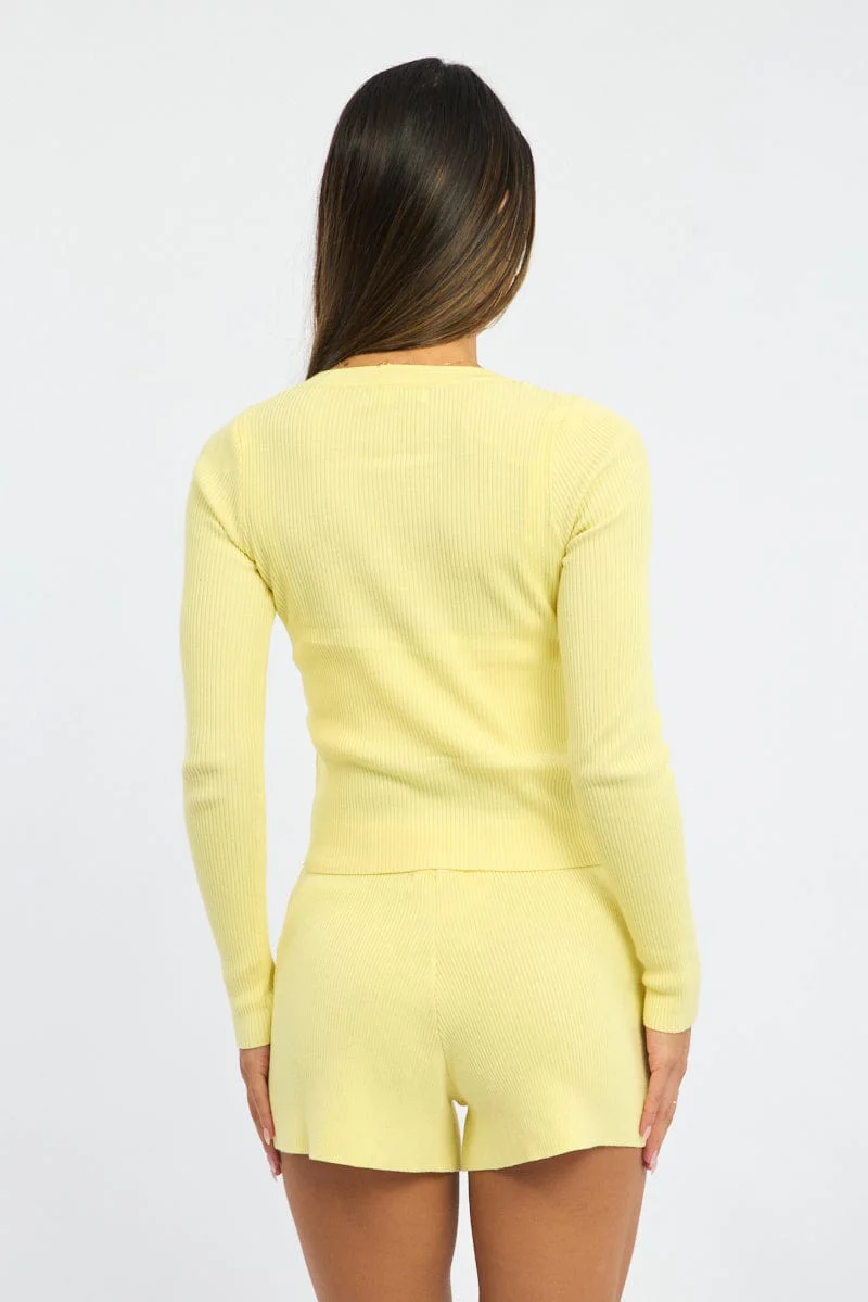 Yellow Knit Cardigan - Image 5
