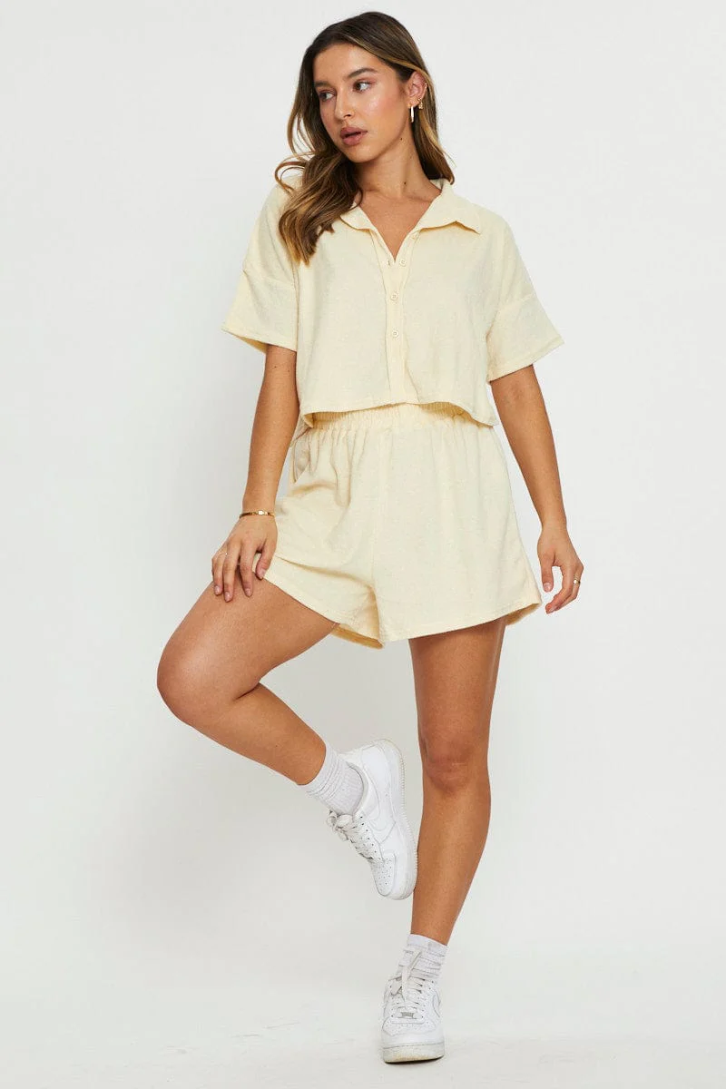 Yellow Lounge Shirt Terry - Image 2