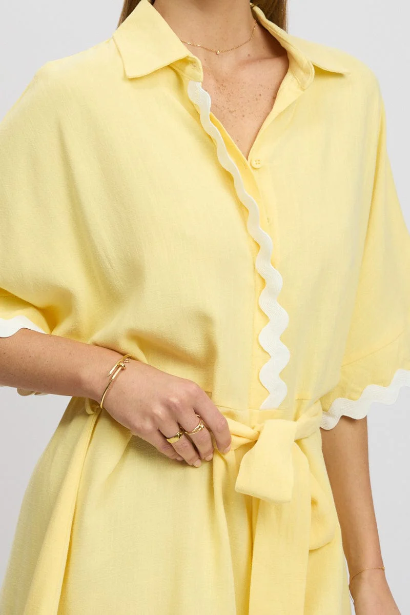 Yellow Oversized Playsuit - Image 6