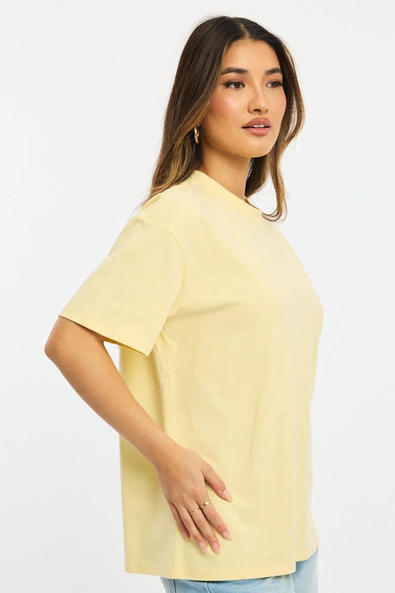 Yellow Oversized Tee Short Sleeve - Image 3