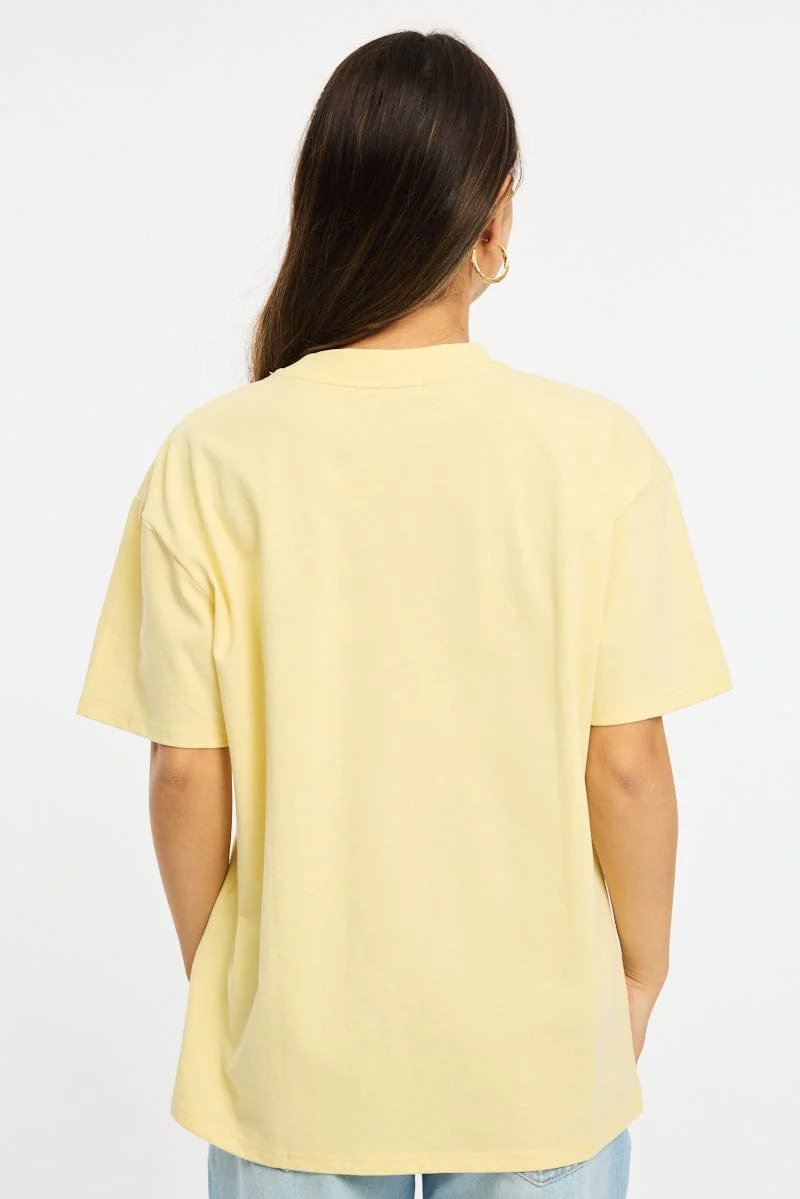 Yellow Oversized Tee Short Sleeve - Image 4