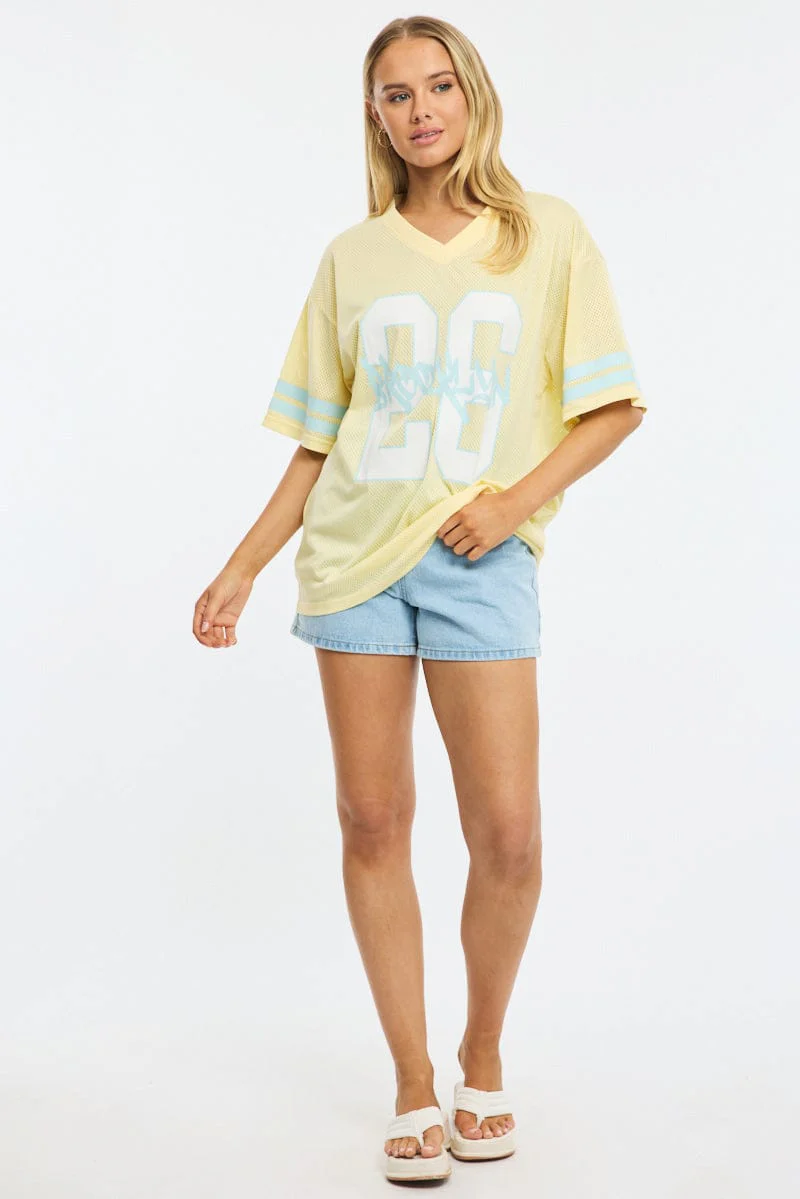 Yellow Sport Tee Short Sleeve - Image 2