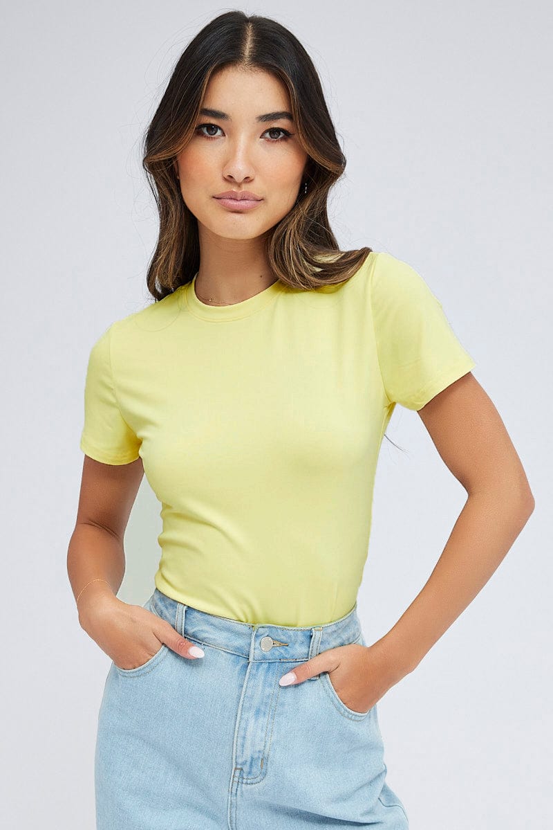 Yellow Supersoft Top Short Sleeve